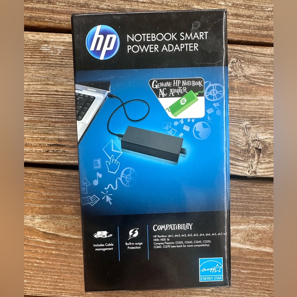 HP Black AC Adapter with Power Cord